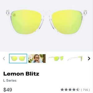 Worn once! Blenders sunglasses! Lemon blitz!